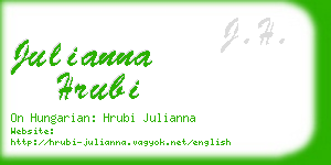 julianna hrubi business card